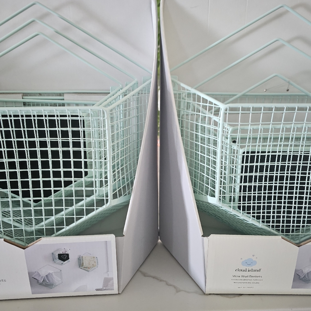 Wire Wall Baskets (set of 3) - 2 sets available